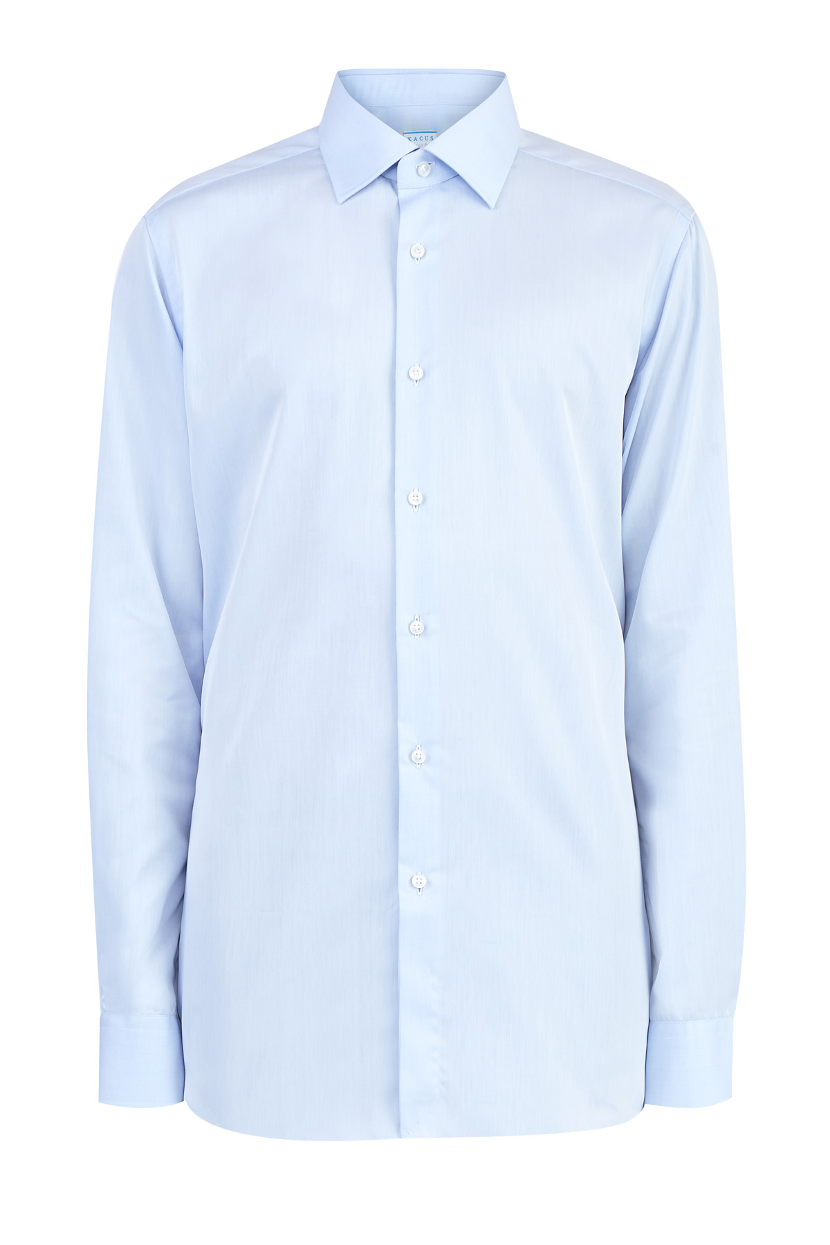 Однотонная рубашка из хлопка Wrinkle Free XACUS, цвет голубой, размер 46;48;50;52 - фото 1